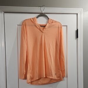 Sheer Chevron Print Hoodie